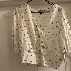 Ivory Floral print top